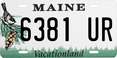 ME license plate 6381UR