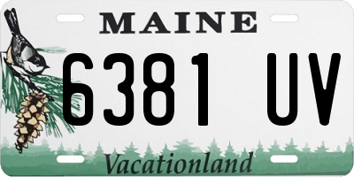 ME license plate 6381UV