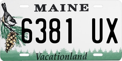 ME license plate 6381UX