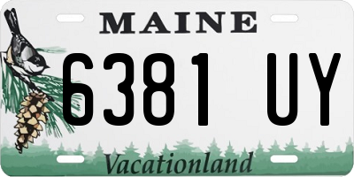 ME license plate 6381UY