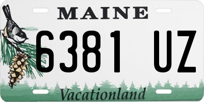 ME license plate 6381UZ