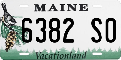 ME license plate 6382SO