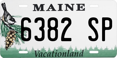 ME license plate 6382SP