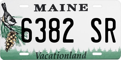 ME license plate 6382SR