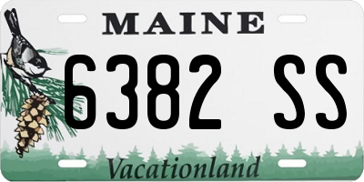 ME license plate 6382SS