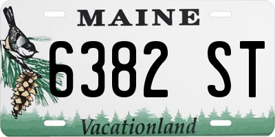 ME license plate 6382ST