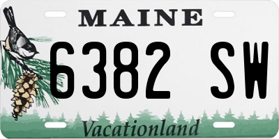 ME license plate 6382SW