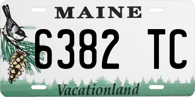 ME license plate 6382TC