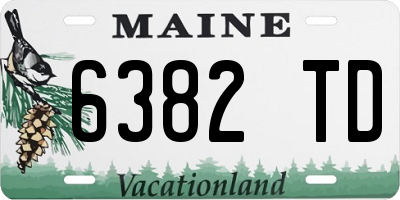 ME license plate 6382TD