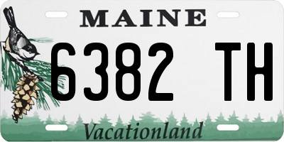 ME license plate 6382TH