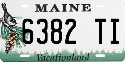 ME license plate 6382TI