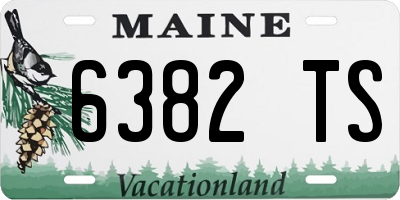 ME license plate 6382TS
