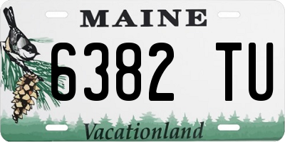 ME license plate 6382TU