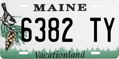 ME license plate 6382TY