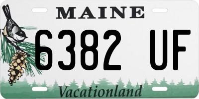 ME license plate 6382UF