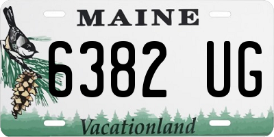 ME license plate 6382UG