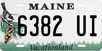 ME license plate 6382UI