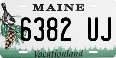 ME license plate 6382UJ