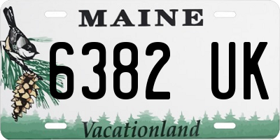 ME license plate 6382UK
