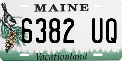 ME license plate 6382UQ