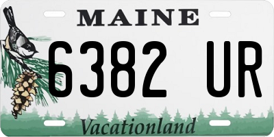 ME license plate 6382UR