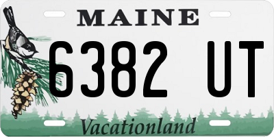 ME license plate 6382UT