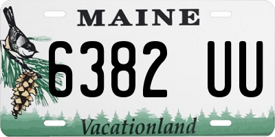 ME license plate 6382UU