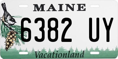 ME license plate 6382UY