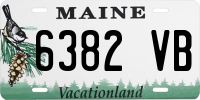 ME license plate 6382VB