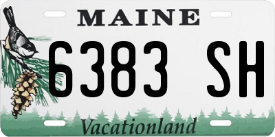 ME license plate 6383SH