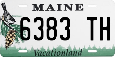 ME license plate 6383TH
