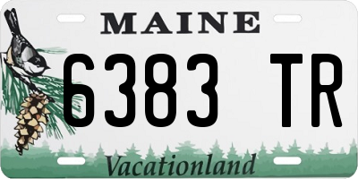 ME license plate 6383TR