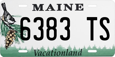 ME license plate 6383TS