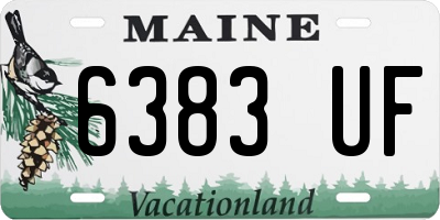 ME license plate 6383UF