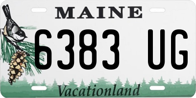 ME license plate 6383UG