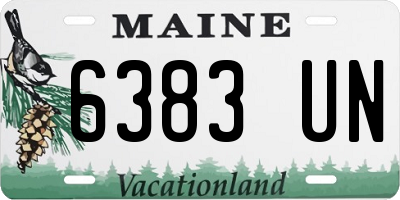 ME license plate 6383UN