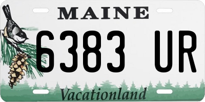 ME license plate 6383UR