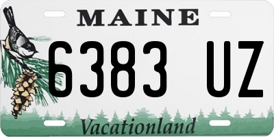 ME license plate 6383UZ