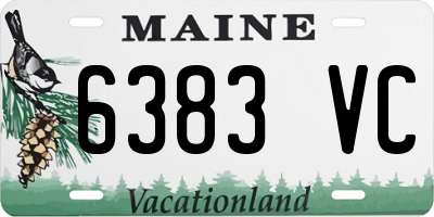 ME license plate 6383VC