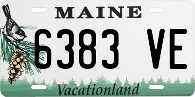 ME license plate 6383VE