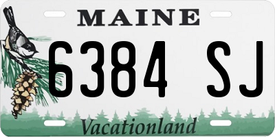 ME license plate 6384SJ