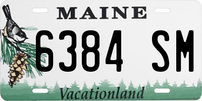 ME license plate 6384SM