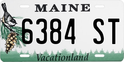 ME license plate 6384ST