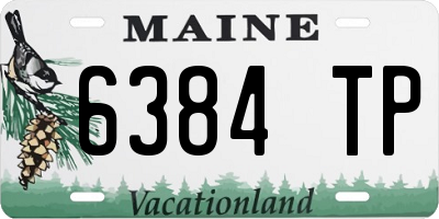 ME license plate 6384TP