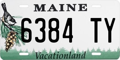 ME license plate 6384TY