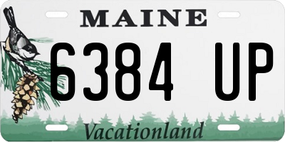 ME license plate 6384UP