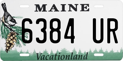 ME license plate 6384UR