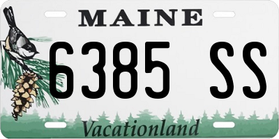 ME license plate 6385SS