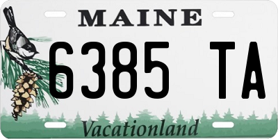 ME license plate 6385TA