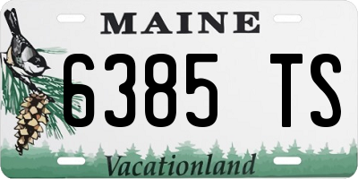 ME license plate 6385TS